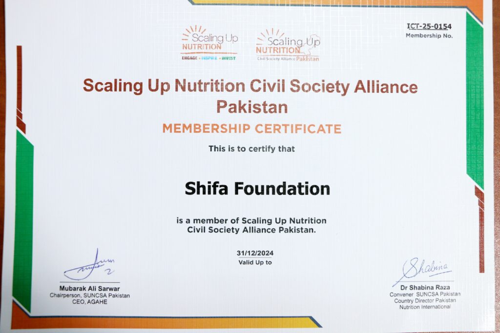 Nourishing Futures: Shifa Foundation's Commitment to Nutrition Equity